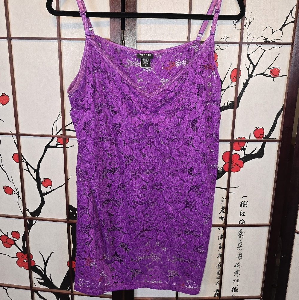 Torrid Purple Lace Camisole